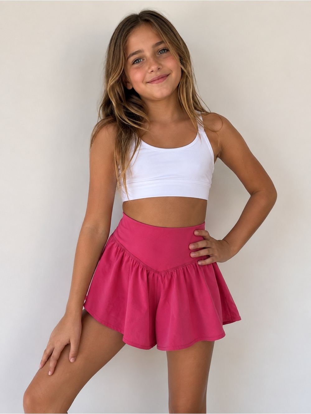 OFFLINE BY AERIE- Girls Fuchsia Skort - Flared Athletic Bottoms